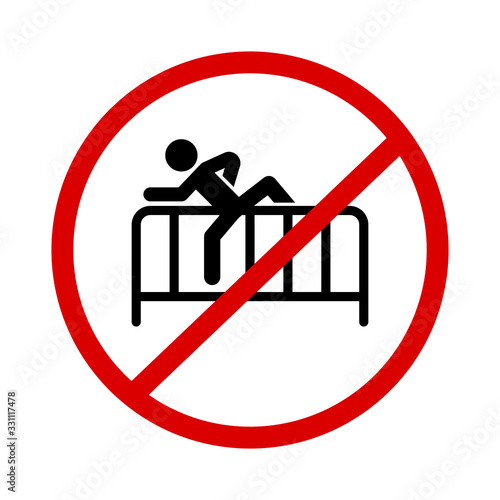Do not climbing traffic fence