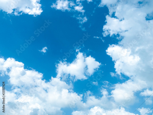 White cloud and Beautiful with blue sky background.