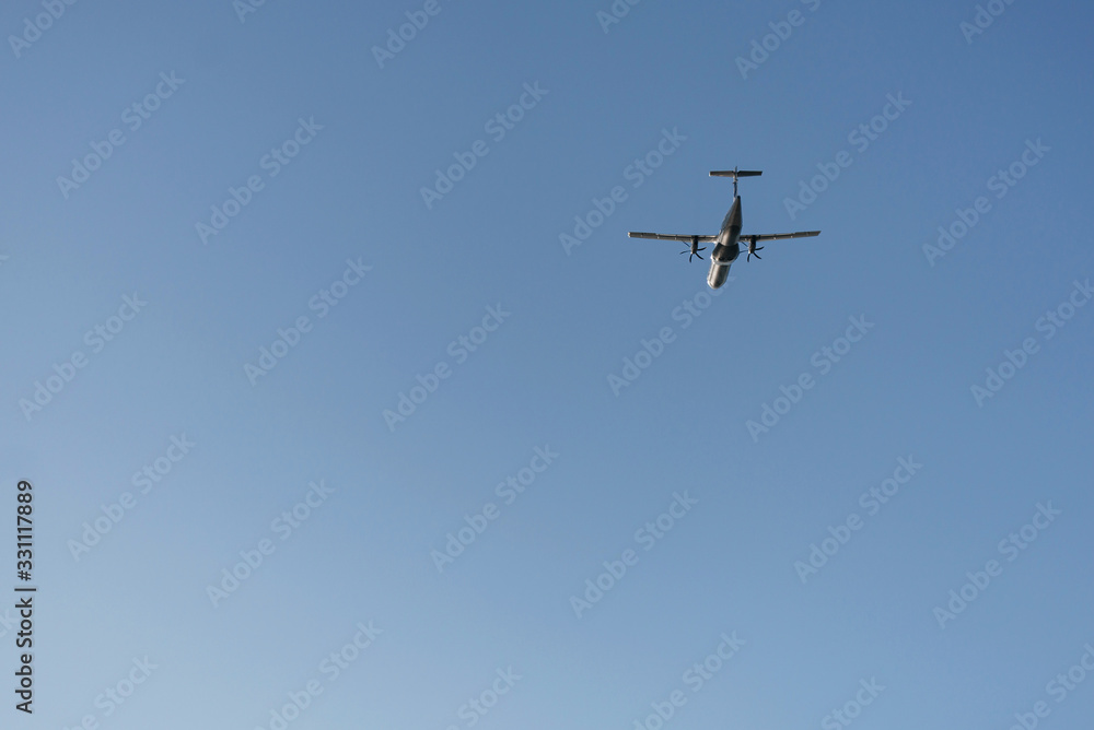 plane against the sky free space plane against the sky free space