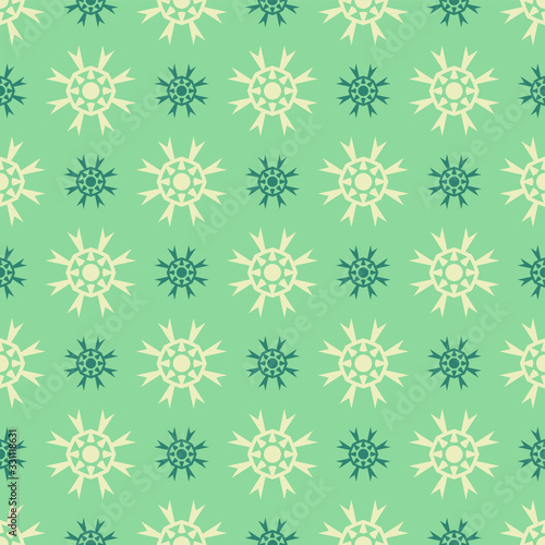 Cute Geometric Pattern | Colors: Green, White | Modern Background Vector | Wallpaper For Your Design