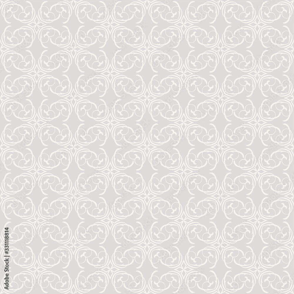 Abstract Seamless Pattern | Texture Graphic | Gray And White | Vector Background Wallpaper For Interior Design