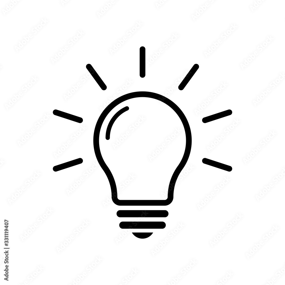 bulb - light bulb - bright idea icon vector design template bulb - light bulb - bright idea icon vector design template