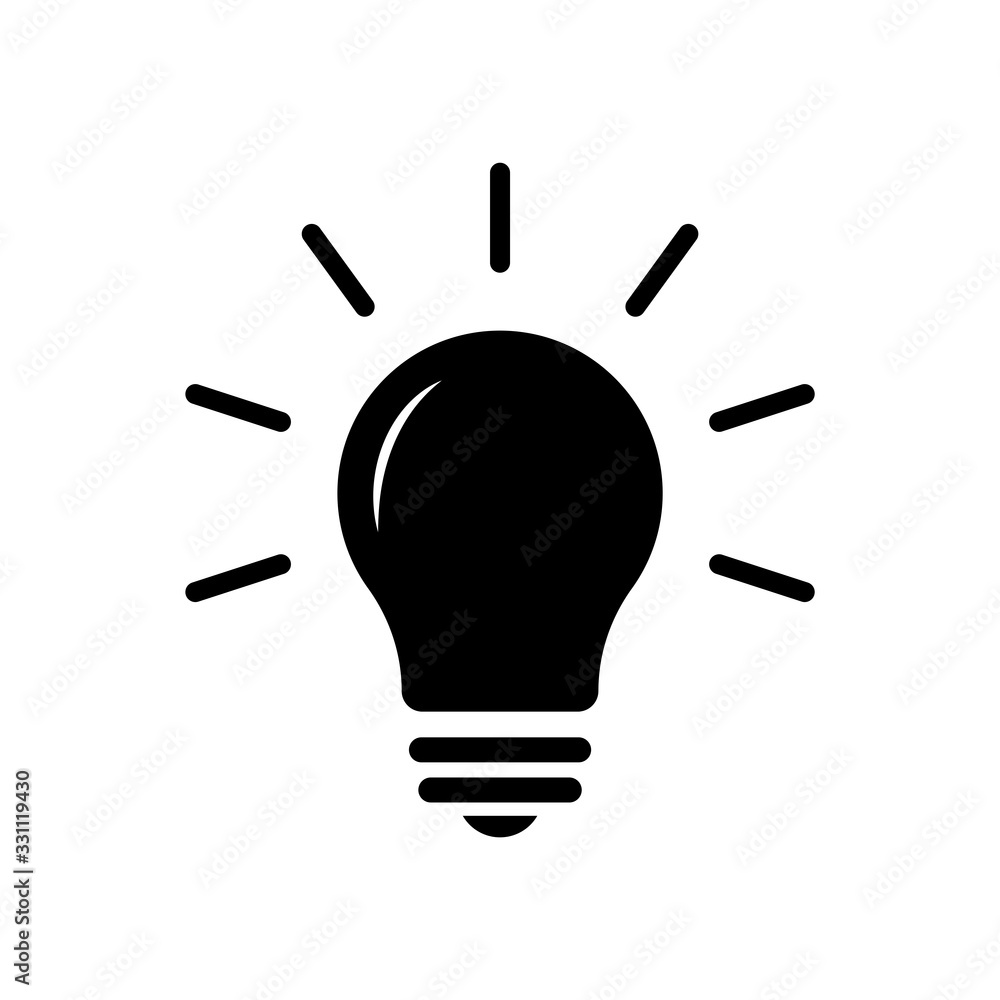 bulb - light bulb - bright idea icon vector design template bulb - light bulb - bright idea icon vector design template