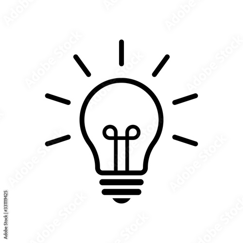 bulb - light bulb - bright idea icon vector design template
