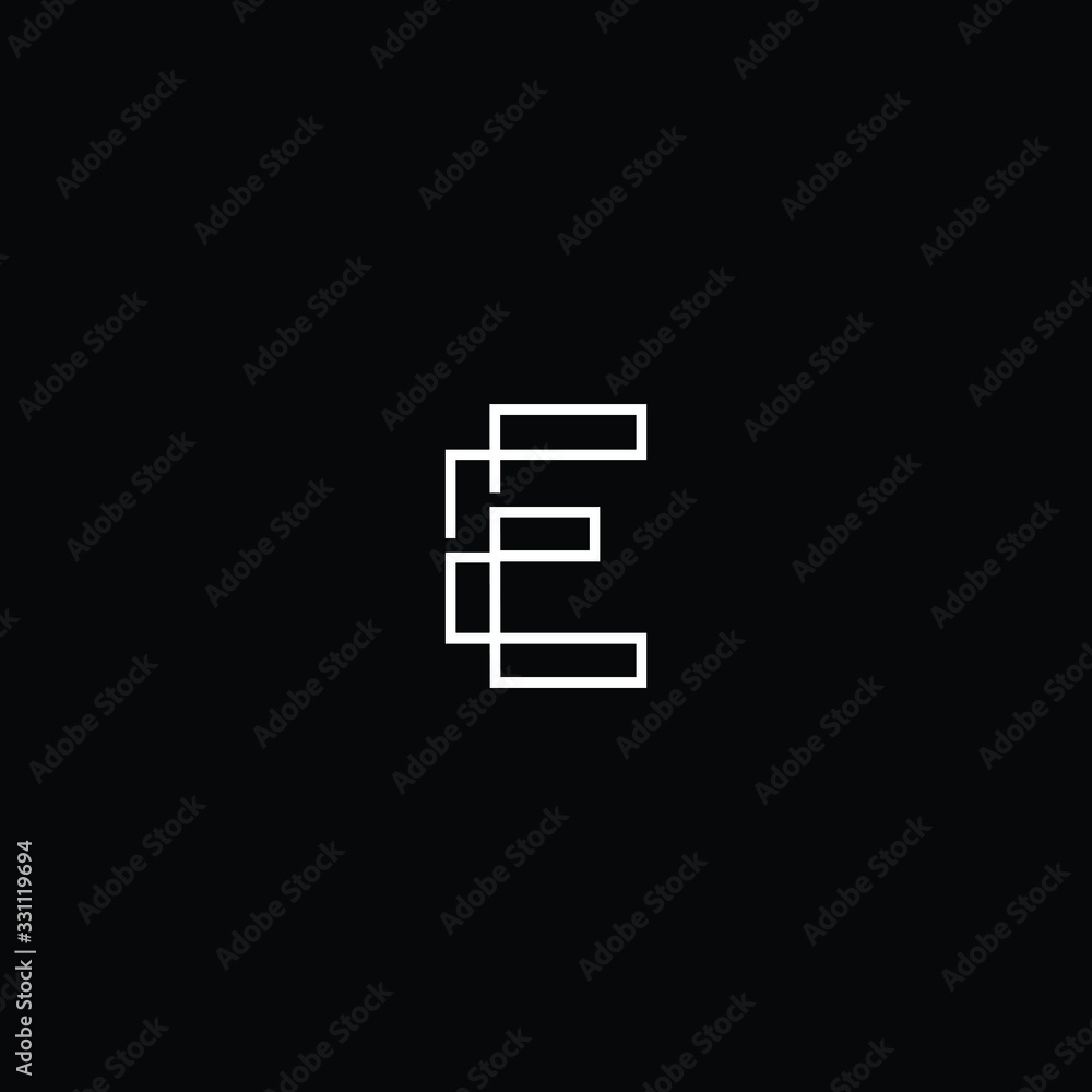 Minimal elegant monogram art logo. Outstanding professional trendy awesome artistic E EE EC CE initial based Alphabet icon logo. Premium Business logo White color on black background Minimal elegant monogram art logo. Outstanding professional trendy awesome artistic E EE EC CE initial based Alphabet icon logo. Premium Business logo White color on black background