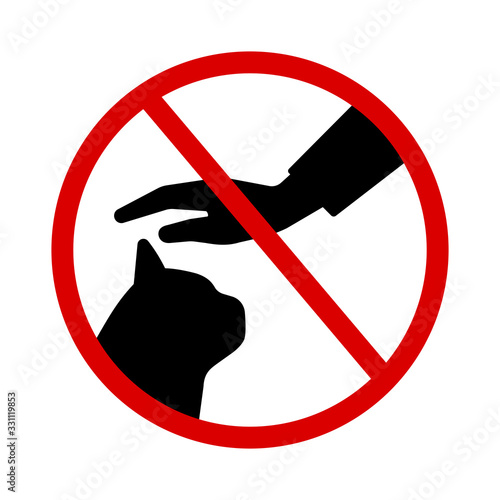 Do not touch the cat sign