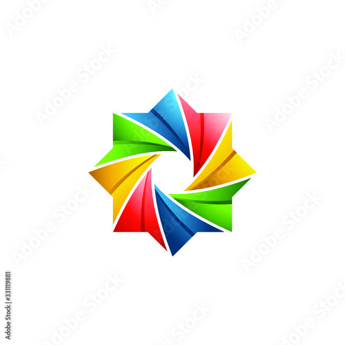 abstract colorful logo template