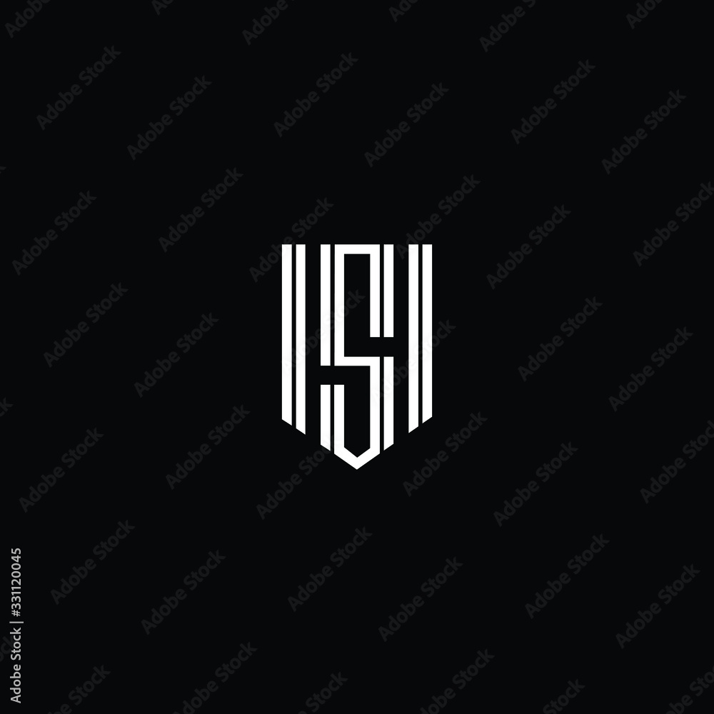 Minimal elegant monogram art logo. Outstanding professional trendy awesome artistic VS SV HS SH initial based Alphabet icon logo. Premium Business logo White color on black background Minimal elegant monogram art logo. Outstanding professional trendy awesome artistic VS SV HS SH initial based Alphabet icon logo. Premium Business logo White color on black background