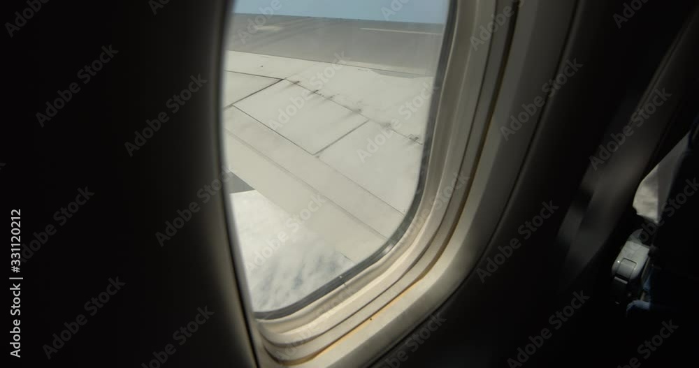 View from airplane window View from airplane window