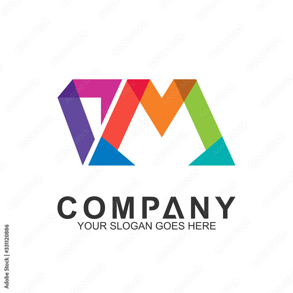 letter C combination letter M vector logo, CM/MC logo letter C combination letter M vector logo, CM/MC logo