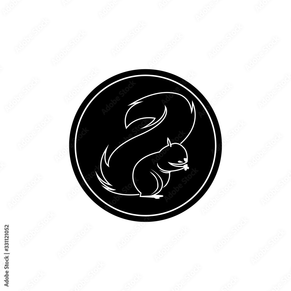 squirrel icon or logo isolated sign symbol vector illustration