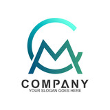 CM/MC Logo,Vector Logo Letter C And Letter M In Unity,Letter Combination Business Logo Template