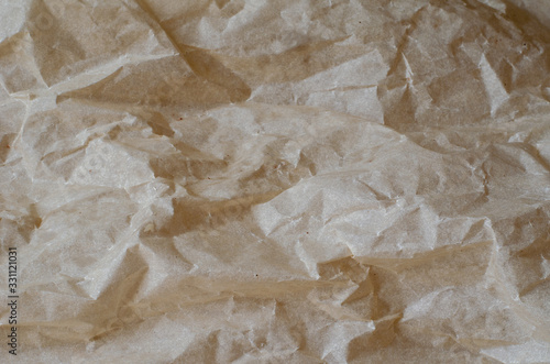 Crumpled tracing paper close-up.