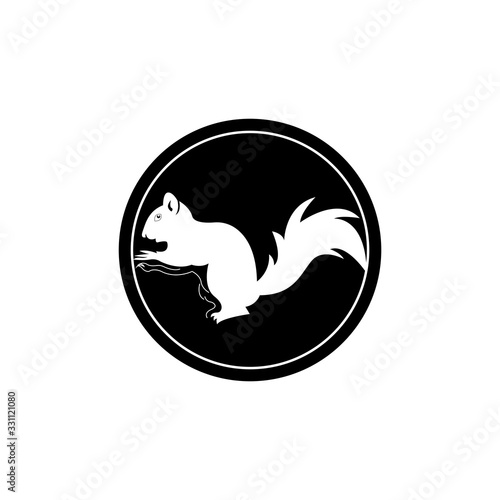 squirrel icon or logo isolated sign symbol vector illustration