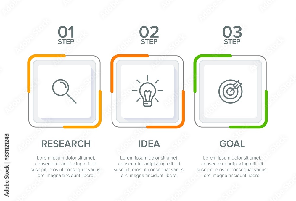 Concept of arrow business model with 3 successive steps. Three colorful graphic elements. Timeline design for brochure, presentation. Infographic design layout. Concept of arrow business model with 3 successive steps. Three colorful graphic elements. Timeline design for brochure, presentation. Infographic design layout.