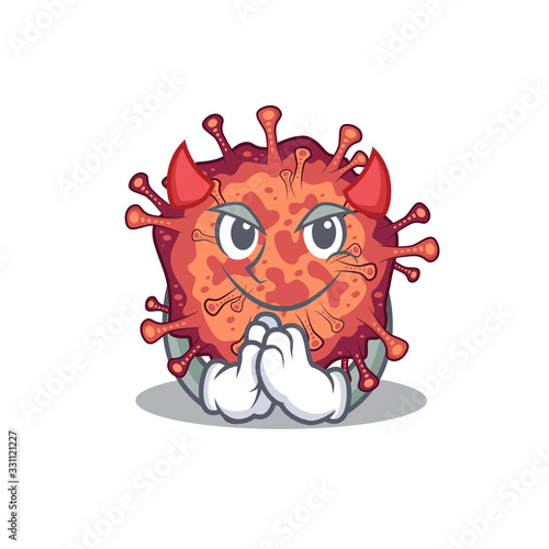 A picture of contagious corona virus in devil cartoon design © kongvector