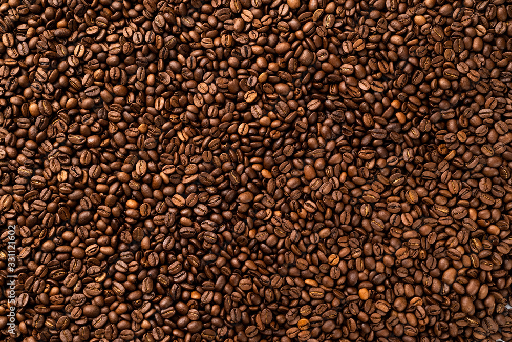 Close-up of roasted coffee beans Close-up of roasted coffee beans