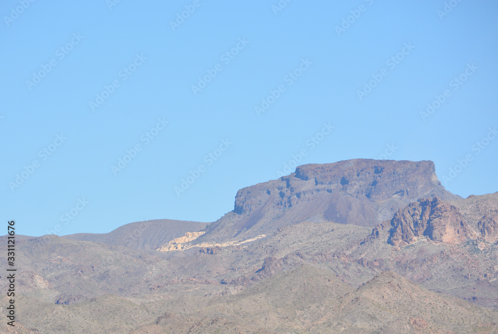 Outline of the Sleeping Princess  on the Mountain in Mohave County, Arizona USA