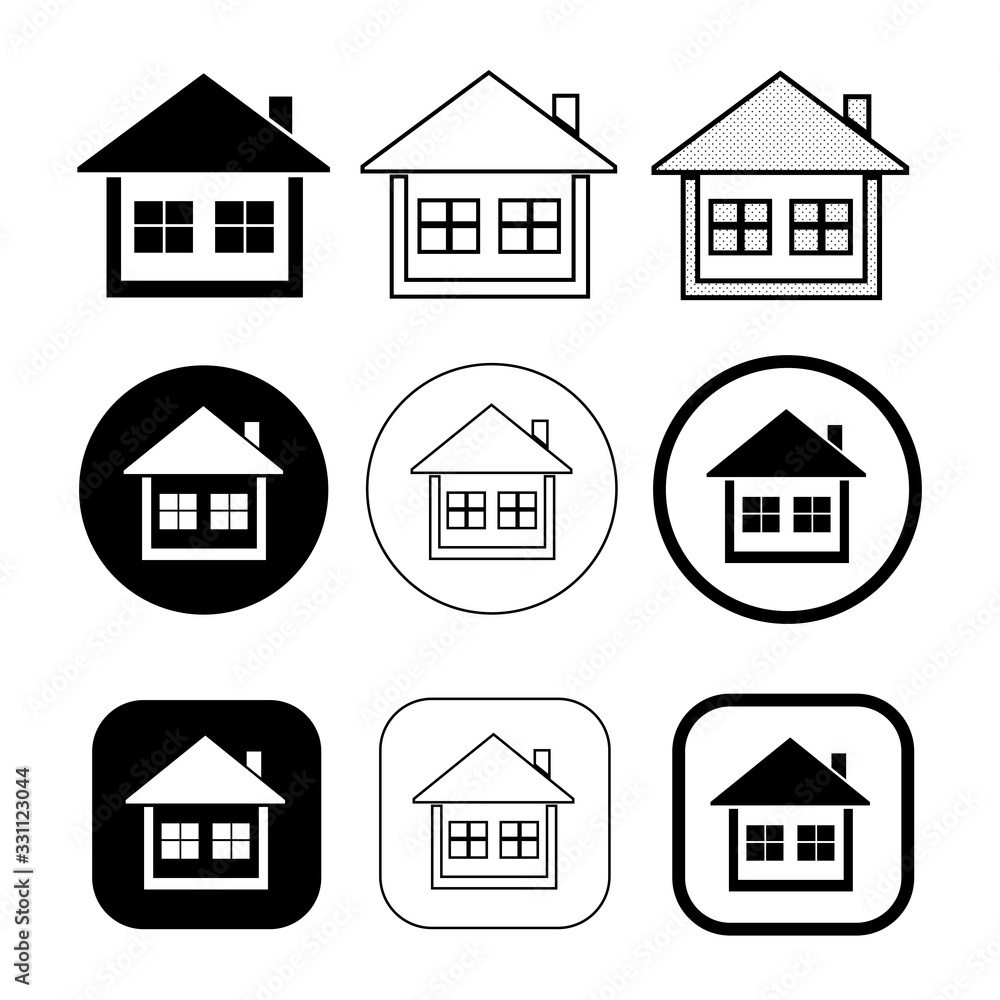 Simple home icon sign design Simple home icon sign design