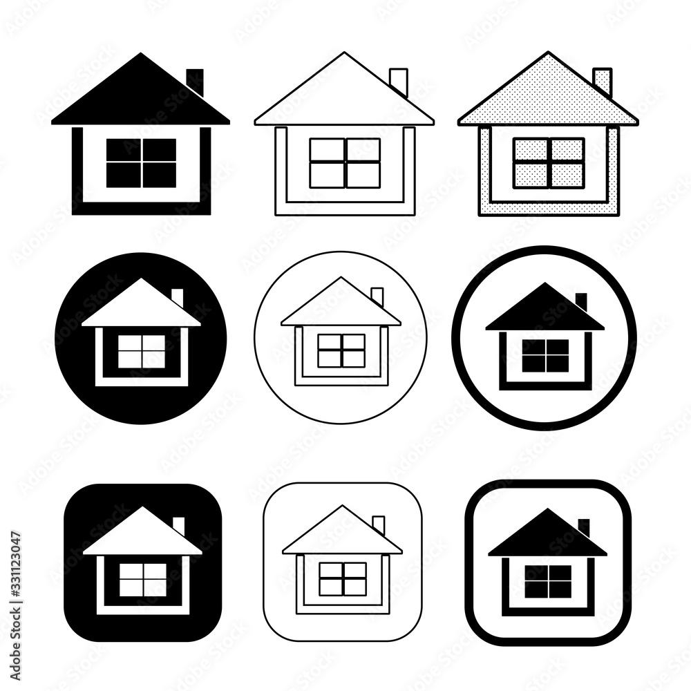 Simple home icon sign design