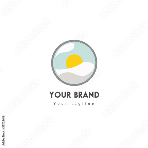 design logo template landscape winter for your brand