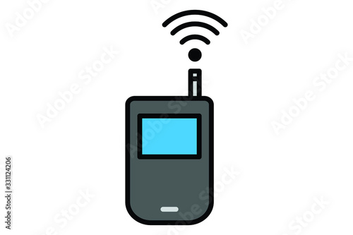 Handphone signal icon, signal wave