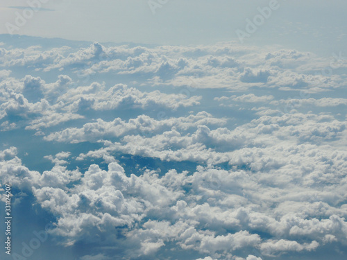 Fototapeta Naklejka Na Ścianę i Meble -  【Aerial View】Clouds and Mountains from airplane