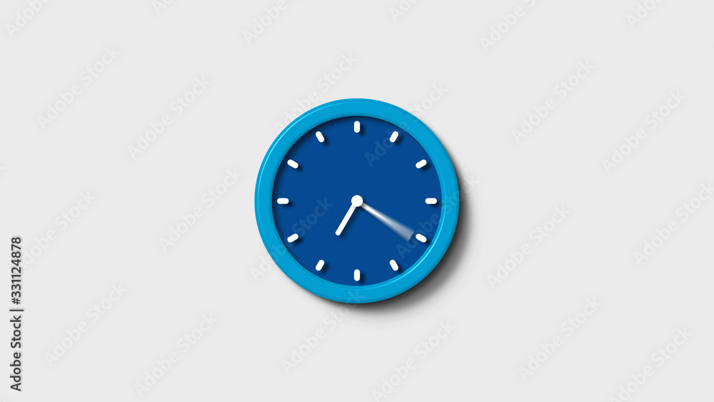 White background blue clock icon,wall clock icon,clock image White background blue clock icon,wall clock icon,clock image