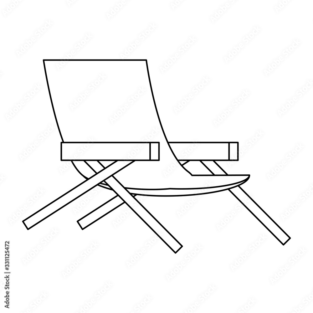 summer chair beach isolated icon vector illustration design summer chair beach isolated icon vector illustration design