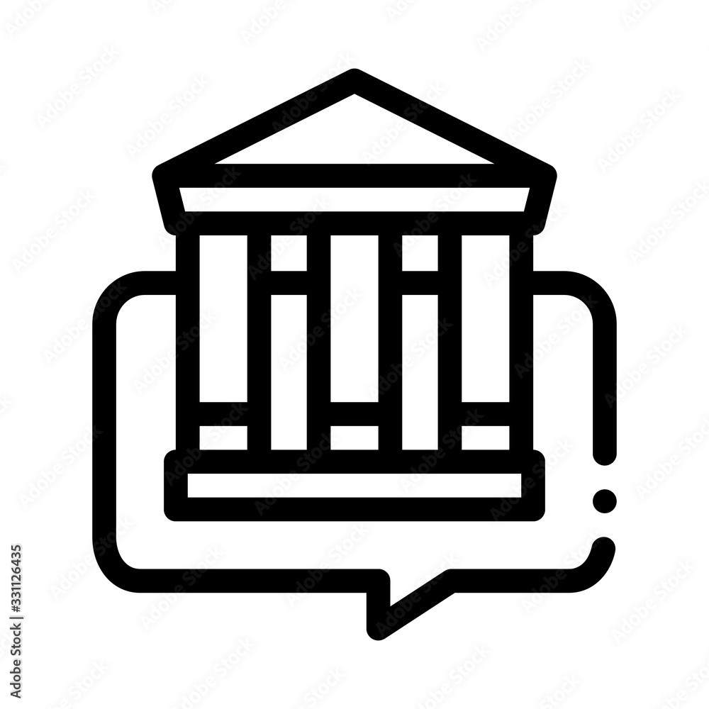 Story about Monument of Architecture Icon Vector. Outline Story about Monument of Architecture Sign. Isolated Contour Symbol Illustration
