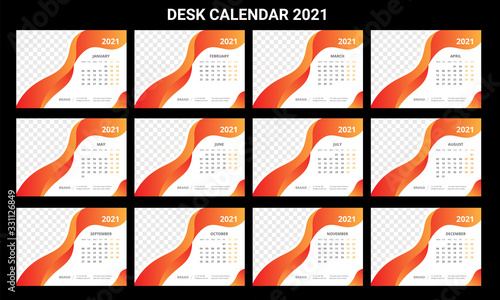 12 Month Desk Calendar 2020