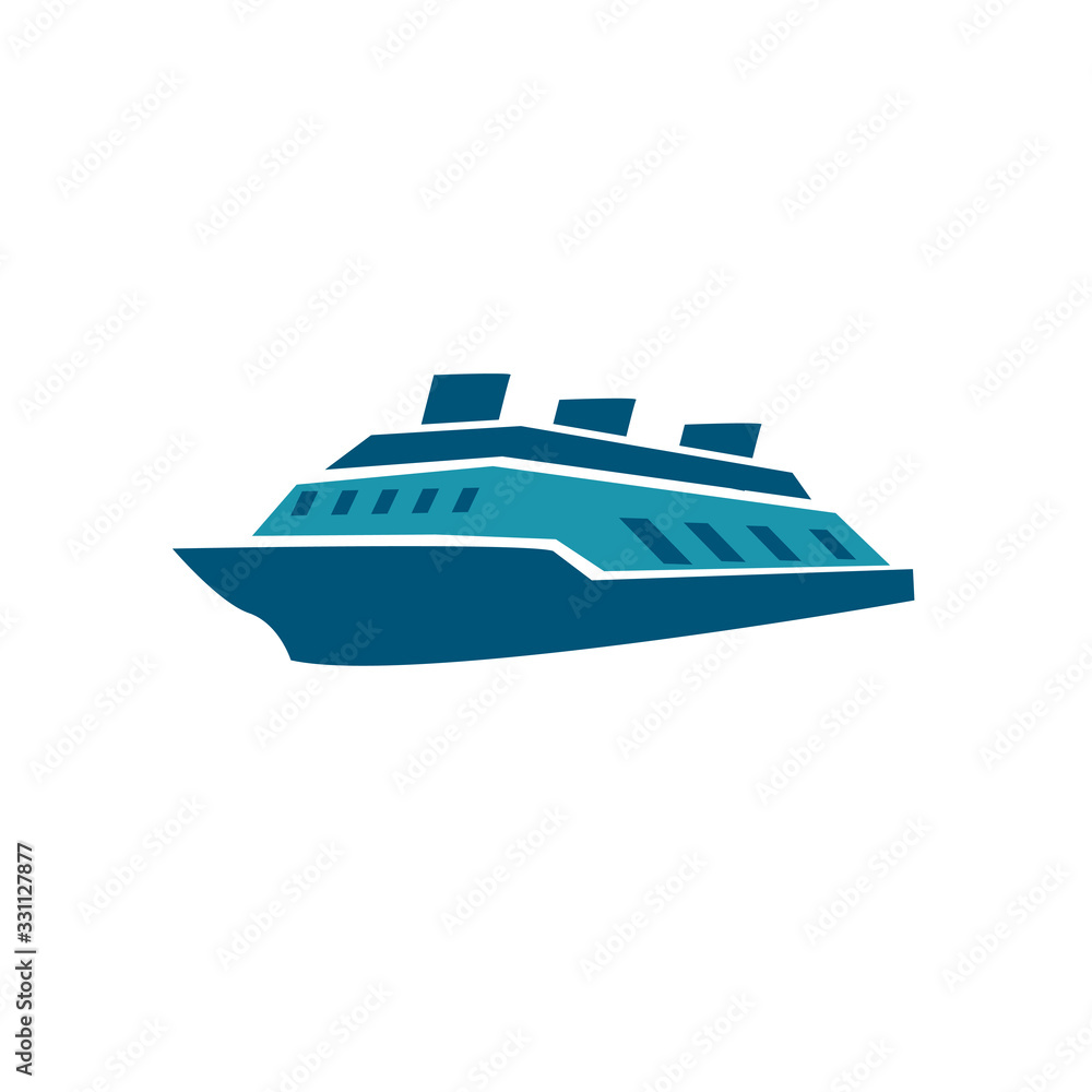 Ship graphic design template vector isolated