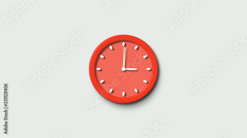 New white background red clock icon,red clock icon,wall clock icon
