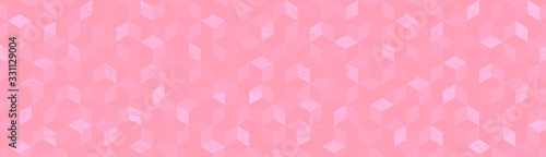 Background　CUBE 　ピンクの幾何学模様の背景イラスト	
