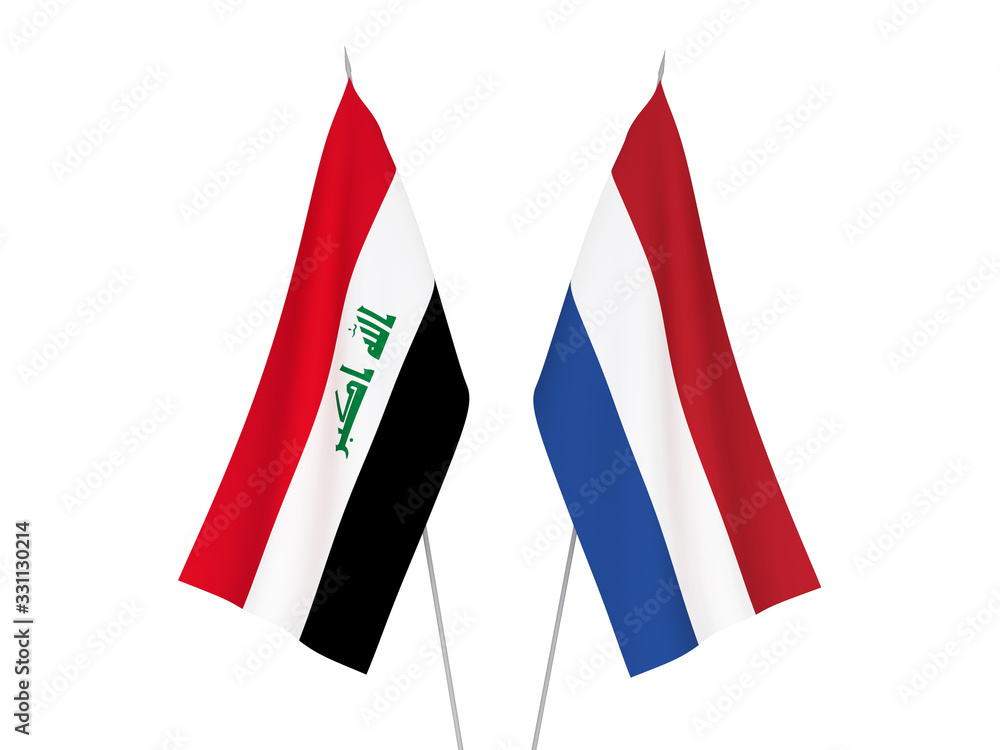 Netherlands and Iraq flags