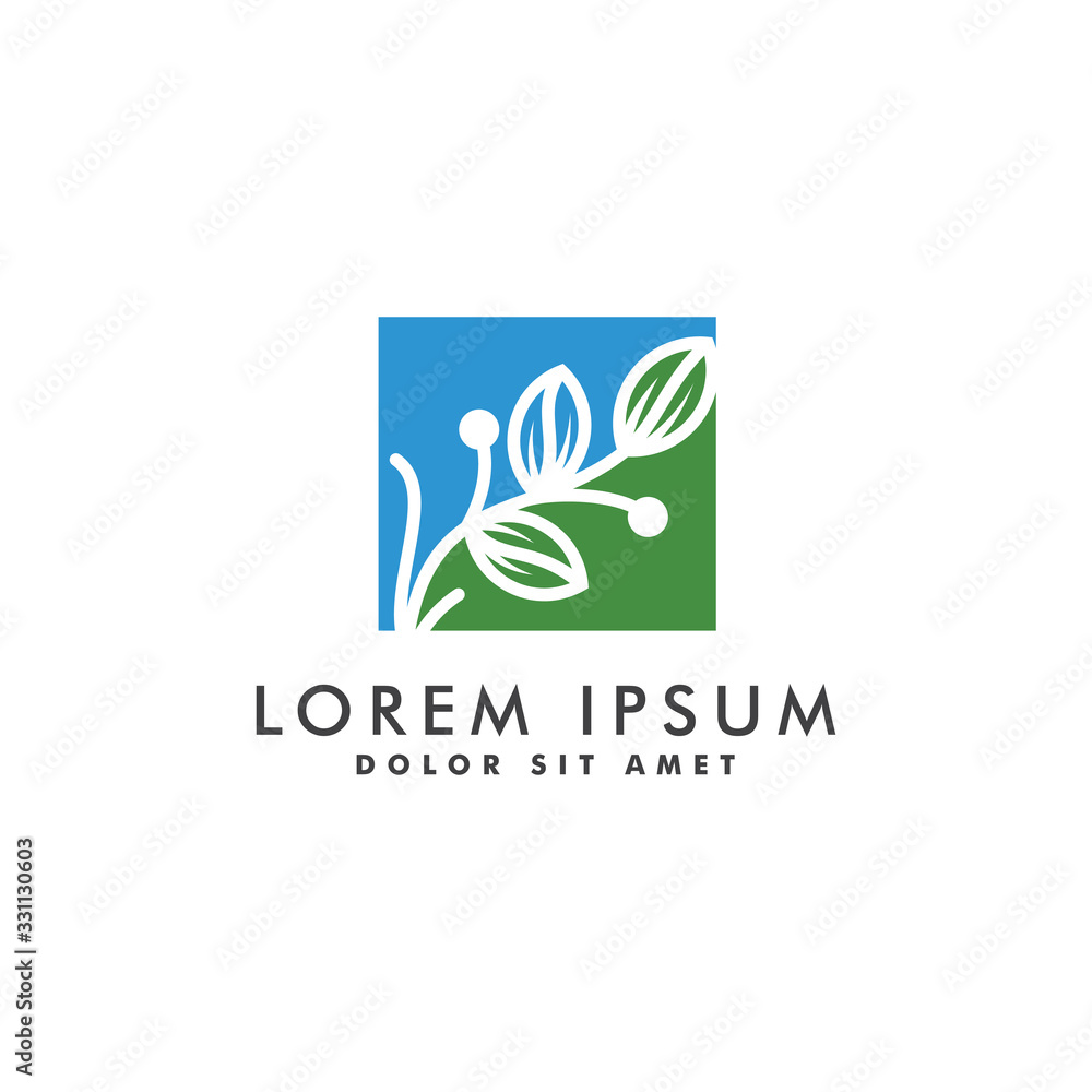 Nature logo design template icon vector