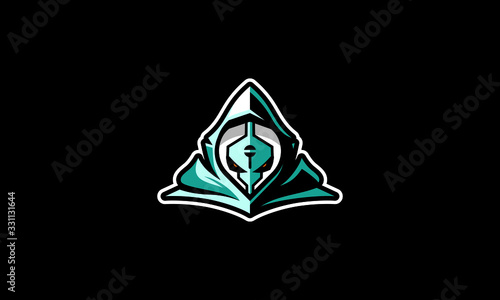 robot wizard logo icon vector