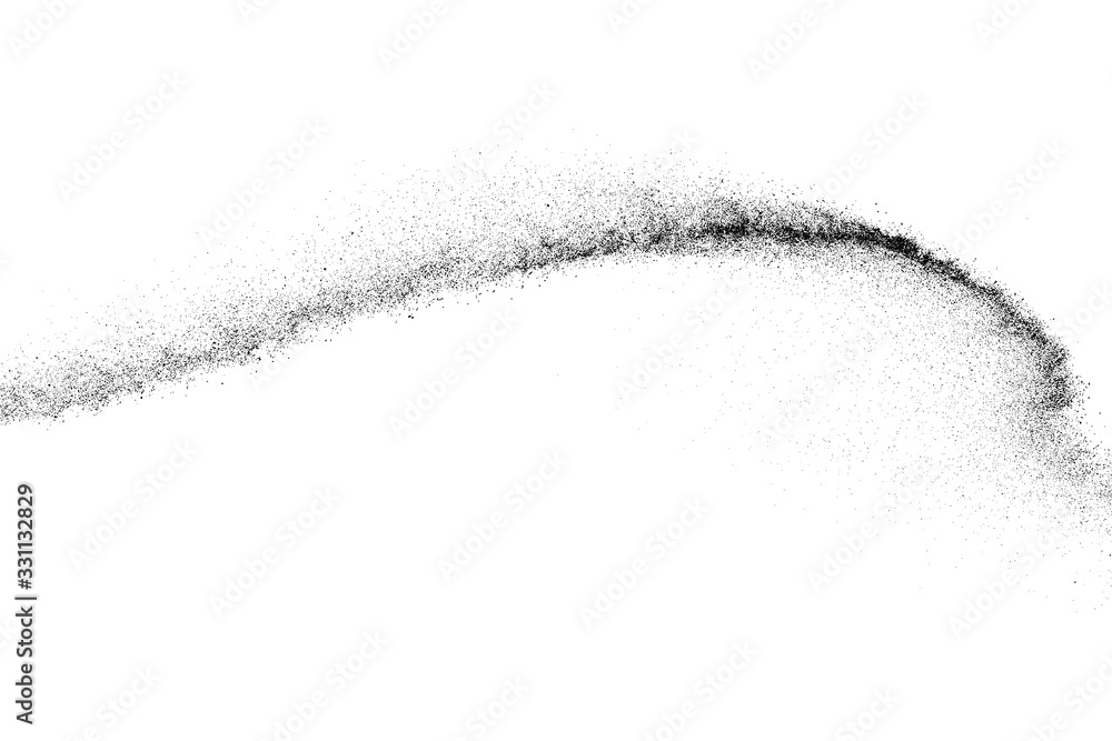 Black grainy wave texture isolated on white background. Dust overlay. Dark noise granules. Digitally generated image. Vector design elements. Illustration, Eps 10. Black grainy wave texture isolated on white background. Dust overlay. Dark noise granules. Digitally generated image. Vector design elements. Illustration, Eps 10.
