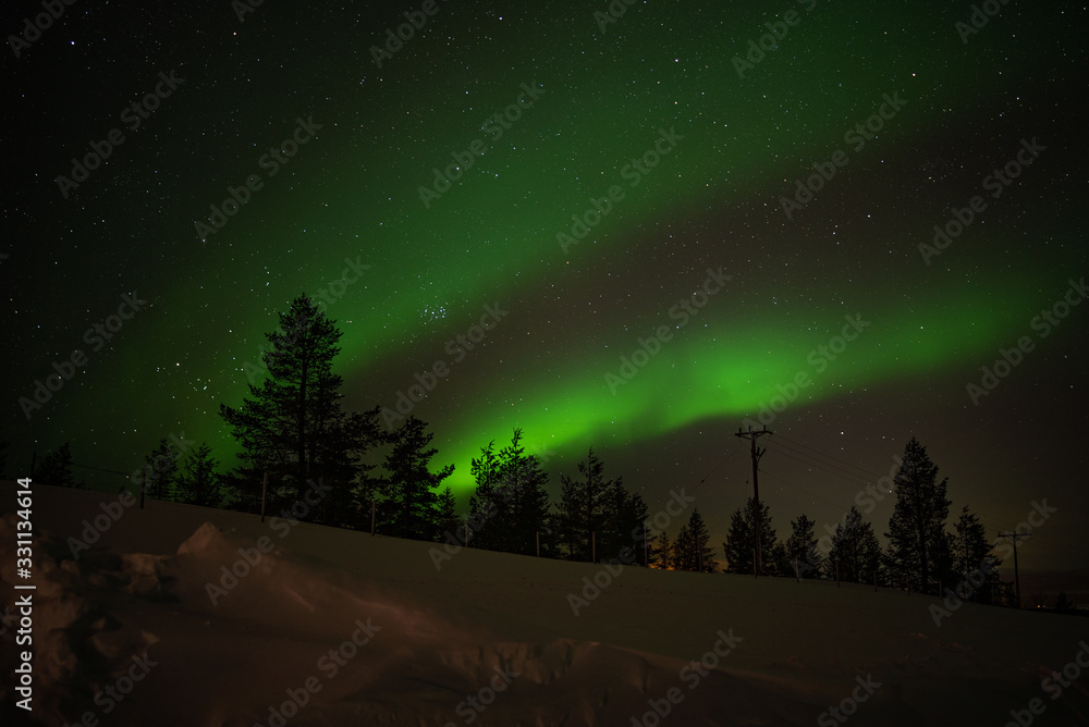 aurora borealis in finland.