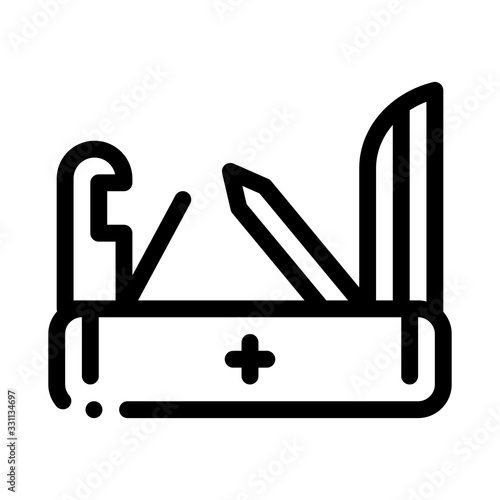 Jackknife Icon Vector. Outline Jackknife Sign. Isolated Contour Symbol Illustration