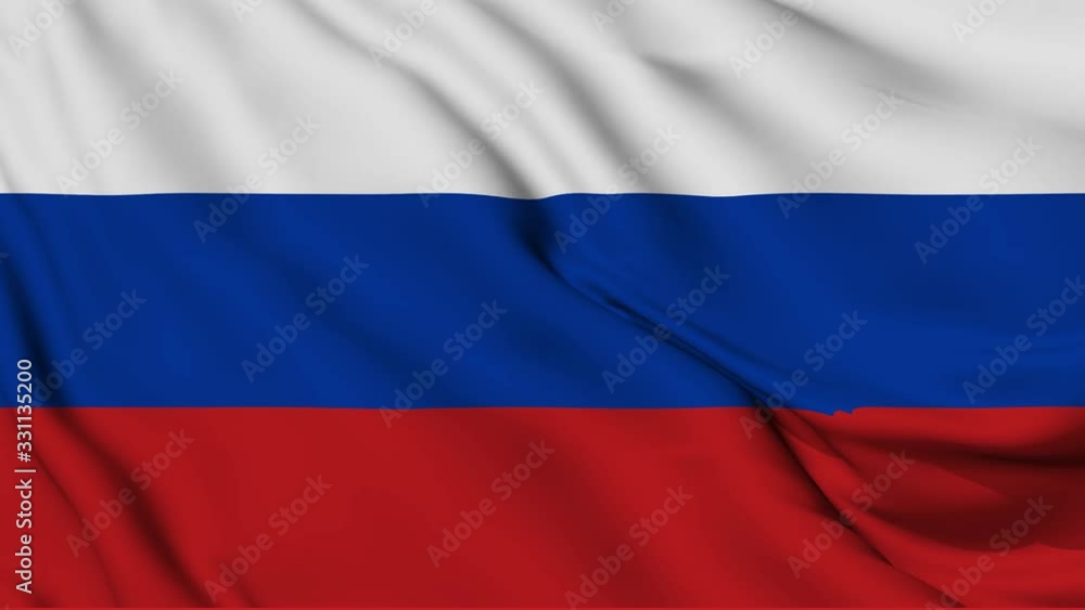 Russian flag is waving 3D animation. Russia flag waving in the wind. National flag of Russia . flag seamless loop animation. 4K Russian flag is waving 3D animation. Russia flag waving in the wind. National flag of Russia . flag seamless loop animation. 4K