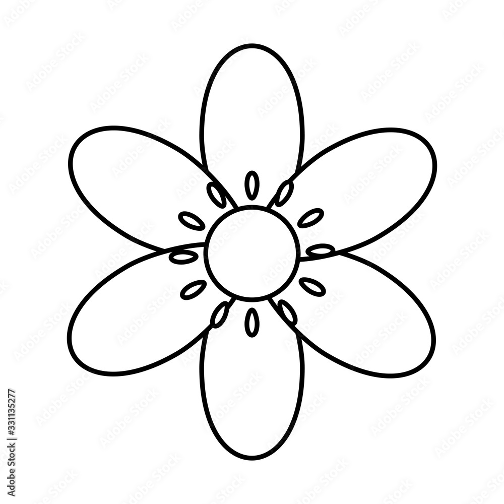 cute flower natural line style icon vector illustration design cute flower natural line style icon vector illustration design