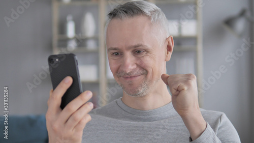No, Gray Hair Man Rejecting Offer by Waving Finger