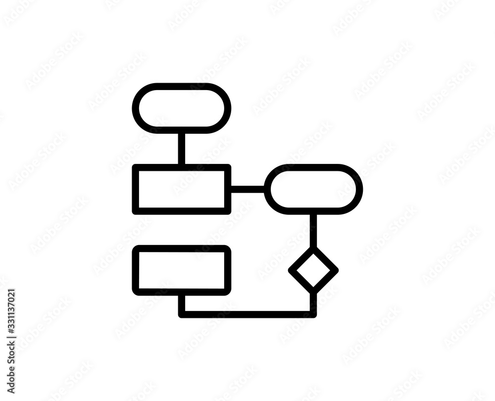 Algorithm line icon Algorithm line icon