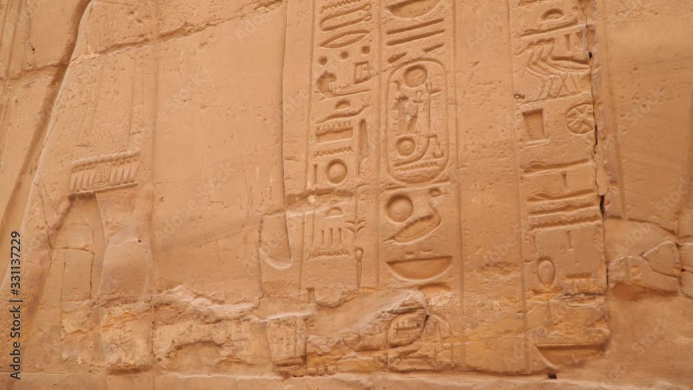 Walls with hieroglyphs in the Karnak temple. Luxor Egypt Walls with hieroglyphs in the Karnak temple. Luxor Egypt