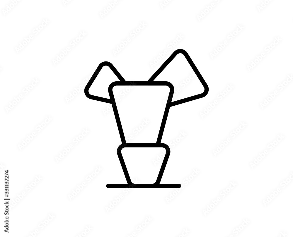 Flat line icon Flat line icon