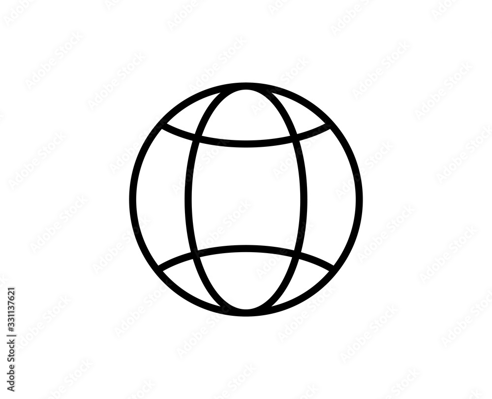 Globe line icon. Globe line icon.