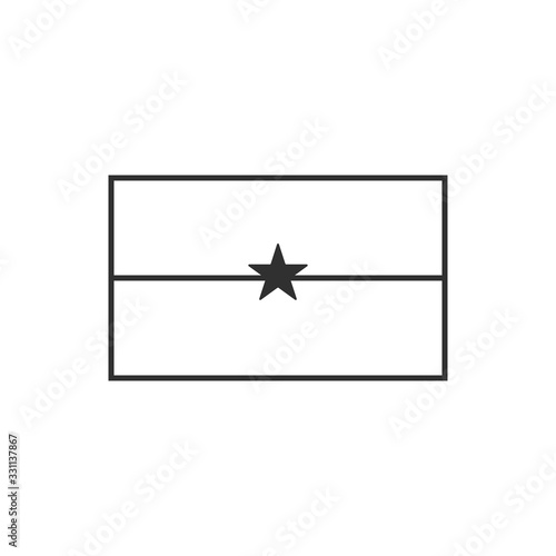 Burkina Faso flag icon in black outline flat design. Independence day or National day holiday concept.