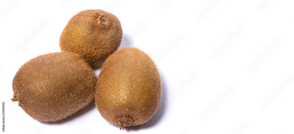 Kiwi ripe fruit isolated on white background, close -up Kiwi ripe fruit isolated on white background, close -up