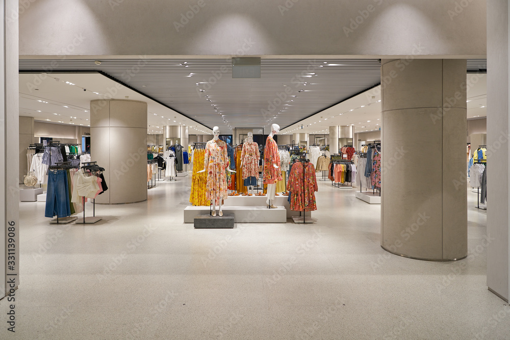 SINGAPORE - CIRCA APRIL, 2019: entrance to Zara store in Jewel Changi  Airport. Stock Photo | Adobe Stock